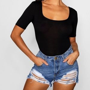 PrettyLittleThing Spandex Black body Suit